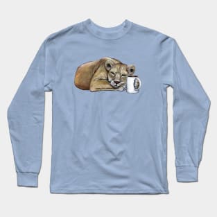 "Lazy Lioness" - Java Jungle collection Long Sleeve T-Shirt